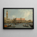 El Molo con la Piazzetta y el Palacio de los Doges desde el Bacino - Canaletto — cuadro enmarcado en la pared