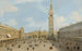 La Piazza San Marco in Venice looking east towards the basilica - Canaletto — artwork view