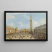 La Piazza San Marco in Venice looking east towards the basilica - Canaletto — framed artwork on a wall