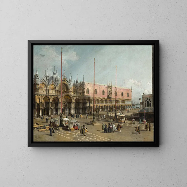 La plaza de San Marcos, Venecia - Canaletto — cuadro enmarcado en la pared