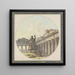 Architectural Caprice Painting of an interior of a temple ruin with a statue of Jupiter thunderer and a depiction of characters - Victor-Jean Nicolle — wall display of the artwork