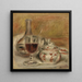 Carafe, vaso y azucarera - Pierre-Auguste Renoir — cuadro enmarcado en la pared