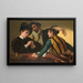 Los tramposos - Caravaggio — cuadro enmarcado en la pared