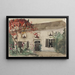Casa con jardín y árbol rojo - Carel Adolph Lion Cachet — cuadro enmarcado en la pared