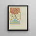 Conception with a W crowned and a J.B. on each side - Carel Adolph Lion Cachet — framed artwork on a wall