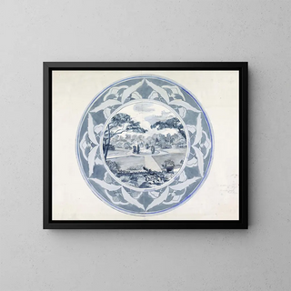 Carel Adolph Lion Cachet - Ontwerp voor een bord met een tuingezicht.webp
