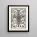 Motivo ornamental con leones - Carel Adolph Lion Cachet — cuadro enmarcado en la pared
