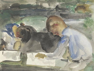 Carel Adolph Lion Cachet - Twee tekenende kinderen.webp