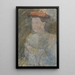 Mujer con sombrero plano - Carel Adolph Lion Cachet — cuadro enmarcado en la pared