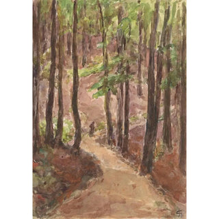 Carel Nicolaas Storm van sGravesande - Bosweg door de heuvels te BadenBaden.webp