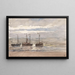 Fishing boats on the beach at Katwijk at high tide - Carel Nicolaas Storm van 's Gravesande — framed artwork on a wall