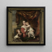 Caritas Joanna de Geer 1629-1691 con sus hijos Cécilia Trip 1660-1728 y Laurens Trip nacido en 1662 - Ferdinand Bol — cuadro enmarcado en la pared