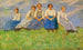 L'étude des jeunes filles - Carl Bantzer — vista de la obra