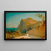 Capri Tiber Cliffs Painting - Carl Blechen — framed artwork on a wall