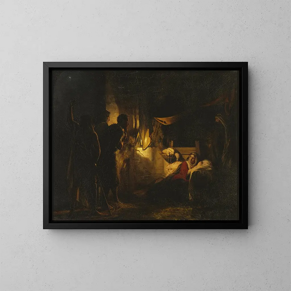 Adoración de los pastores - Carl Bloch — cuadro enmarcado en la pared