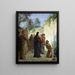 The Christ Heals the Blind - Carl Bloch — framed artwork on a wall