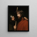 El Cristo con un soldado burlón - Carl Bloch — cuadro enmarcado en la pared