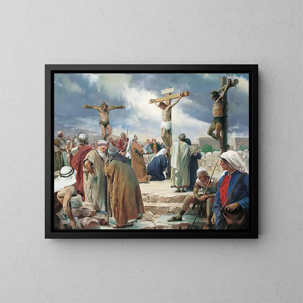 Crucifixión - Carl Bloch — cuadro enmarcado en la pared