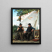 Una conversación entre dos pescadores - Carl Bloch — cuadro enmarcado en la pared