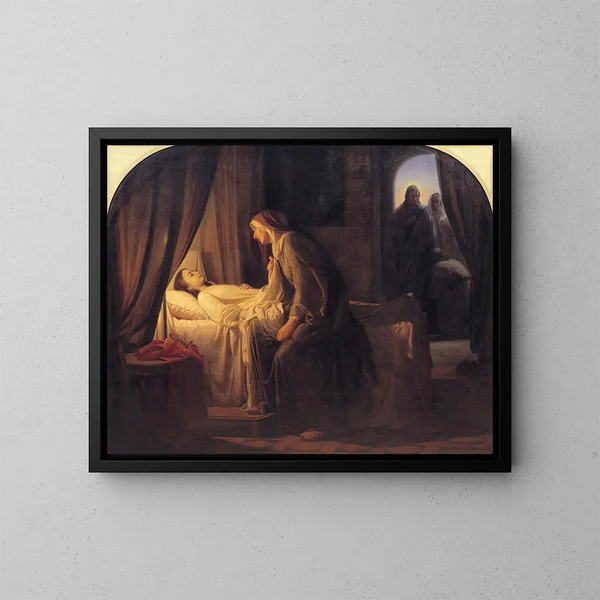 La hija de Jairo - Carl Bloch — cuadro enmarcado en la pared