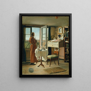 Carl Bloch - The actor Kristian Mantzius in his study.webp