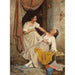 Dos niñas sonriendo - Carl Bloch — cuadro enmarcado en la pared