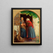Two women talking - Carl Bloch — framed artwork on a wall