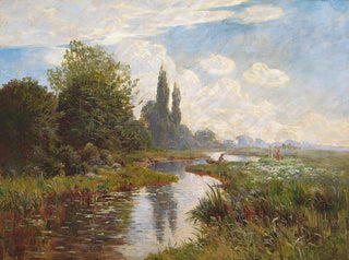Carl Carlsen - Tre unge damer p sommerudflugt i et landskab.webp