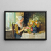 En Arrangant des fleurs - Carl Duxa — cuadro enmarcado en la pared