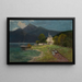 Paisaje con un lago en las montañas - Carl Ernst Morgenstern — cuadro enmarcado en la pared