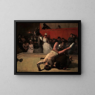 Carl Ernst von Stetten - Les lutteurs  scne de la foire de Neuilly.webp