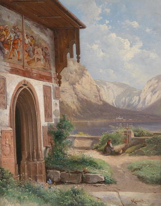 Carl Franz Emanuel Haunold - Blick auf den Hallsttter Friedhof.webp