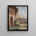 View of Hallstatt Cemetery - Carl Franz Emanuel Haunold — framed artwork on a wall