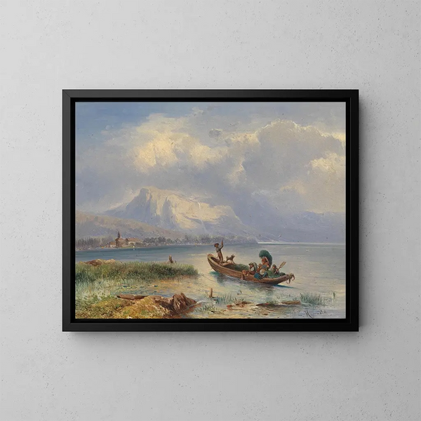 Return from the Harvest - Carl Franz Emanuel Haunold — framed artwork on a wall