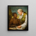 Double portrait painting of Carl Bernhard Wadström 1746-1799 and Prince Peter Panah - Carl Frederik von Breda — framed artwork on a wall