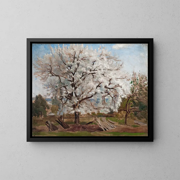 Pommier en fleurs - Carl Fredrik Hill — cuadro enmarcado en la pared