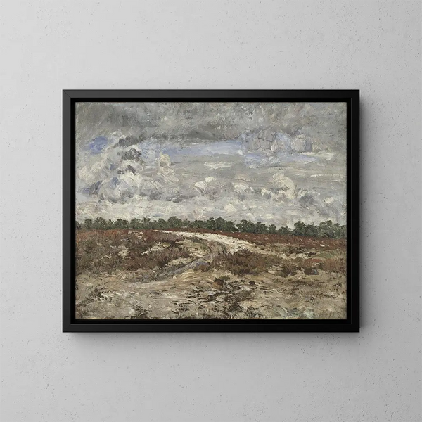Paisaje salvaje en el bosque de Fontainebleau - Carl Fredrik Hill — cuadro enmarcado en la pared