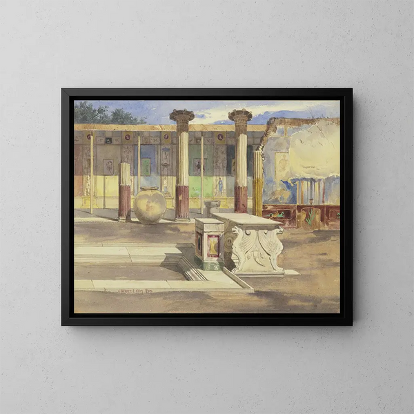 La casa de Méleagre en Pompeya - Carl Friedrich Heinrich Werner — cuadro enmarcado en la pared