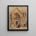 Portal of the church and group of people - Carl Friedrich Heinrich Werner — framed artwork on a wall