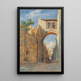 Carl Friedrich Heinrich Werner - Street Scene In Jerusalem.webp