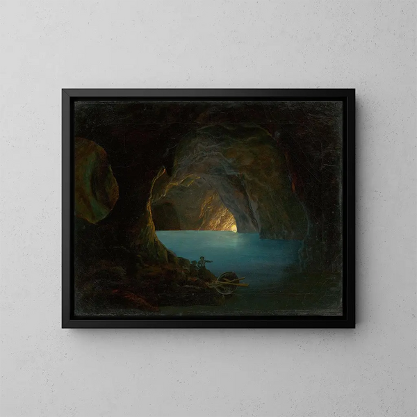 La Grotte Bleue à Capri - Carl Friedrich Seiffert — framed artwork on a wall