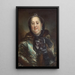 retrato de la duquesa Antoinette Amalie de Brunswick-Wolfenbüttel - Carl Gustaf Pilo — cuadro enmarcado en la pared