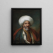 Retrato de Mahmud Agas Embajador de Trípoli - Carl Gustaf Pilo — cuadro enmarcado en la pared