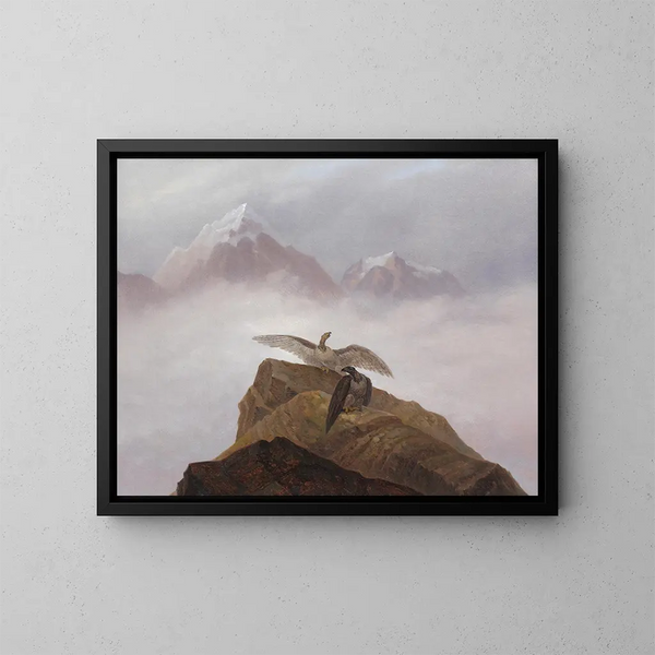 Fantasía de los Alpes - Carl Gustav Carus — cuadro enmarcado en la pared
