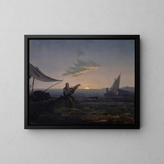Carl Gustav Carus - Moon Rising over the Sea.webp