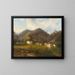 View of Gutenstein Castle - Carl Hasch — framed artwork on a wall