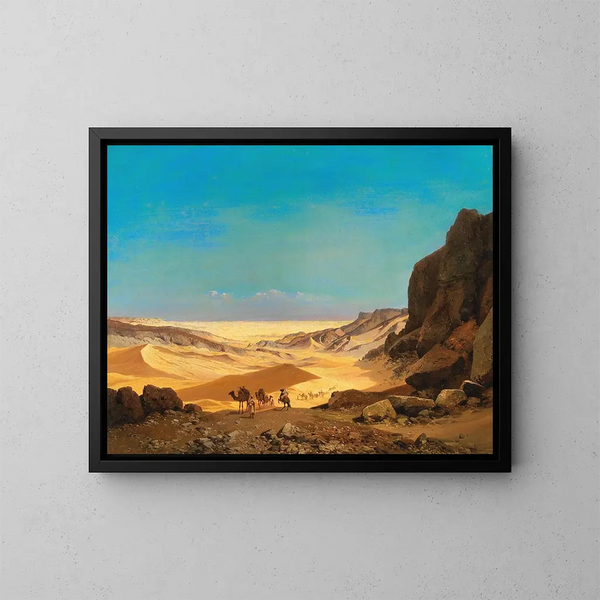El desierto libio - Carl Hasch — cuadro enmarcado en la pared