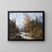 Mountain Stream Painting at Ramsau - Carl Hasch — framed artwork on a wall