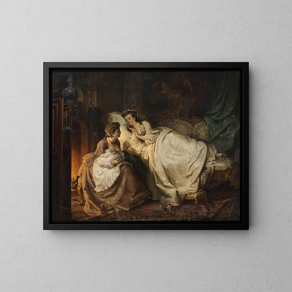 El joven felicidad de madre - Carl Herpfer — cuadro enmarcado en la pared