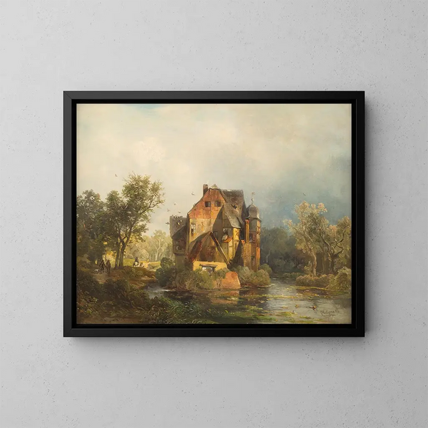 Castillo de agua de Caspersbroich - Carl Hilgers — cuadro enmarcado en la pared